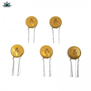 China ODM electronics components , yellow MOV 20mm HVR20D561K zinc Oxide Varistor for household appliances